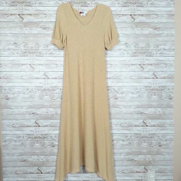 Free People Dresses & Skirts - NWOT Free People Beach Maxi Dress SP Yellow Short Sleeve 929